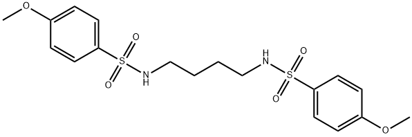 4-methoxy-N-[4-[(4-methoxyphenyl)sulfonylamino]butyl]benzenesulfonamide Struktur