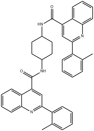 2-(2-methylphenyl)-N-[4-[[2-(2-methylphenyl)quinoline-4-carbonyl]amino]cyclohexyl]quinoline-4-carboxamide Struktur