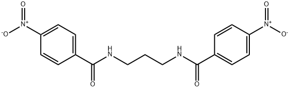 4-nitro-N-[3-[(4-nitrobenzoyl)amino]propyl]benzamide Struktur