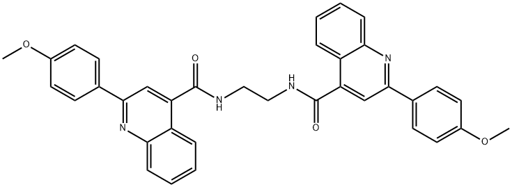 2-(4-methoxyphenyl)-N-[2-[[2-(4-methoxyphenyl)quinoline-4-carbonyl]amino]ethyl]quinoline-4-carboxamide Struktur