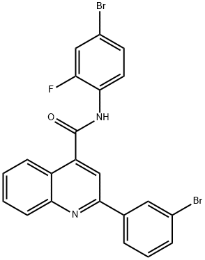 N-(4-bromo-2-fluorophenyl)-2-(3-bromophenyl)quinoline-4-carboxamide Struktur