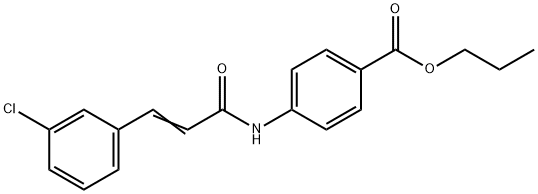 propyl 4-[[(E)-3-(3-chlorophenyl)prop-2-enoyl]amino]benzoate Struktur