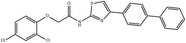 2-(2,4-dichlorophenoxy)-N-[4-(4-phenylphenyl)-1,3-thiazol-2-yl]acetamide Struktur