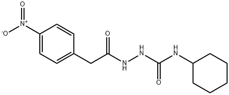 1-cyclohexyl-3-[[2-(4-nitrophenyl)acetyl]amino]urea Struktur