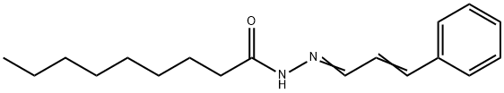 N-[(E)-[(E)-3-phenylprop-2-enylidene]amino]nonanamide Struktur