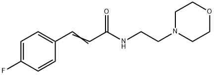 (E)-3-(4-fluorophenyl)-N-(2-morpholin-4-ylethyl)prop-2-enamide Struktur