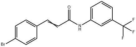 (E)-3-(4-bromophenyl)-N-[3-(trifluoromethyl)phenyl]prop-2-enamide Struktur