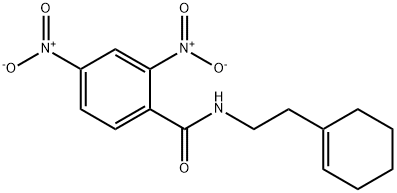 N-[2-(cyclohexen-1-yl)ethyl]-2,4-dinitrobenzamide Struktur