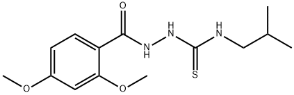 1-[(2,4-dimethoxybenzoyl)amino]-3-(2-methylpropyl)thiourea Struktur