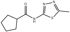 N-(5-methyl-1,3,4-thiadiazol-2-yl)cyclopentanecarboxamide Struktur