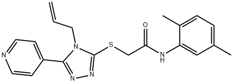 N-(2,5-dimethylphenyl)-2-[(4-prop-2-enyl-5-pyridin-4-yl-1,2,4-triazol-3-yl)sulfanyl]acetamide Struktur