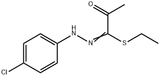 ethyl (1E)-N-(4-chloroanilino)-2-oxopropanimidothioate Struktur