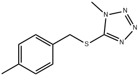 1-methyl-5-[(4-methylphenyl)methylsulfanyl]tetrazole Struktur