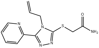 2-[(4-prop-2-enyl-5-pyridin-2-yl-1,2,4-triazol-3-yl)sulfanyl]acetamide Struktur