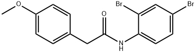 N-(2,4-dibromophenyl)-2-(4-methoxyphenyl)acetamide Struktur