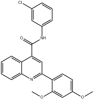 N-(3-chlorophenyl)-2-(2,4-dimethoxyphenyl)quinoline-4-carboxamide Struktur