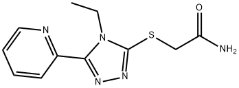 2-[(4-ethyl-5-pyridin-2-yl-1,2,4-triazol-3-yl)sulfanyl]acetamide Struktur