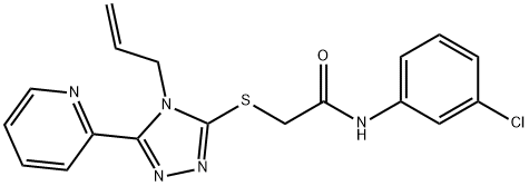 N-(3-chlorophenyl)-2-[(4-prop-2-enyl-5-pyridin-2-yl-1,2,4-triazol-3-yl)sulfanyl]acetamide Struktur