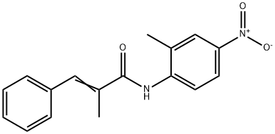 (Z)-2-methyl-N-(2-methyl-4-nitrophenyl)-3-phenylprop-2-enamide Struktur