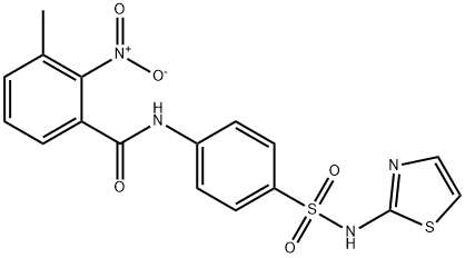 3-methyl-2-nitro-N-[4-(1,3-thiazol-2-ylsulfamoyl)phenyl]benzamide Struktur