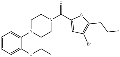 (4-bromo-5-propylthiophen-2-yl)-[4-(2-ethoxyphenyl)piperazin-1-yl]methanone Struktur