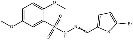 N-[(Z)-(5-bromothiophen-2-yl)methylideneamino]-2,5-dimethoxybenzenesulfonamide Struktur