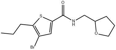 4-bromo-N-(oxolan-2-ylmethyl)-5-propylthiophene-2-carboxamide Struktur