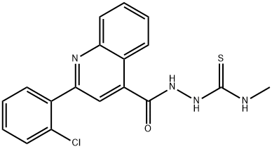 1-[[2-(2-chlorophenyl)quinoline-4-carbonyl]amino]-3-methylthiourea Struktur