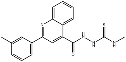 1-methyl-3-[[2-(3-methylphenyl)quinoline-4-carbonyl]amino]thiourea Struktur