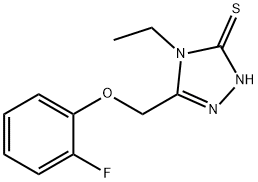 4-ethyl-3-[(2-fluorophenoxy)methyl]-1H-1,2,4-triazole-5-thione Struktur