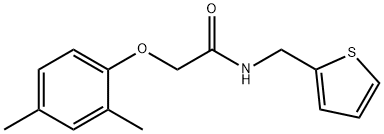 2-(2,4-dimethylphenoxy)-N-(thiophen-2-ylmethyl)acetamide Struktur