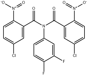 5-chloro-N-(5-chloro-2-nitrobenzoyl)-N-(3,4-difluorophenyl)-2-nitrobenzamide Struktur