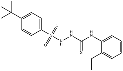 1-[(4-tert-butylphenyl)sulfonylamino]-3-(2-ethylphenyl)thiourea Struktur