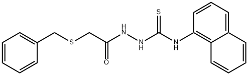 1-[(2-benzylsulfanylacetyl)amino]-3-naphthalen-1-ylthiourea Struktur