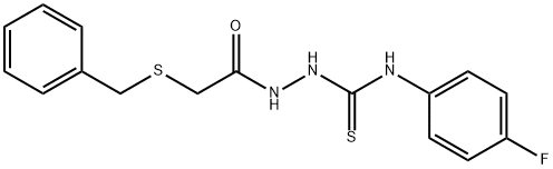 1-[(2-benzylsulfanylacetyl)amino]-3-(4-fluorophenyl)thiourea Struktur