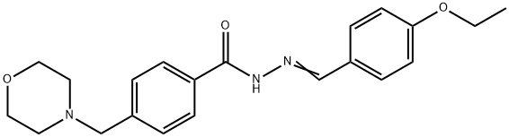 N-[(E)-(4-ethoxyphenyl)methylideneamino]-4-(morpholin-4-ylmethyl)benzamide Struktur