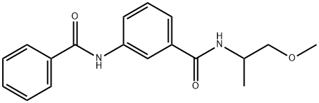 3-benzamido-N-(1-methoxypropan-2-yl)benzamide Struktur