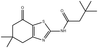 N-(5,5-dimethyl-7-oxo-4,6-dihydro-1,3-benzothiazol-2-yl)-3,3-dimethylbutanamide Struktur