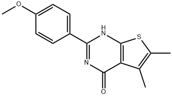 2-(4-methoxyphenyl)-5,6-dimethyl-3H-thieno[2,3-d]pyrimidin-4-one Struktur