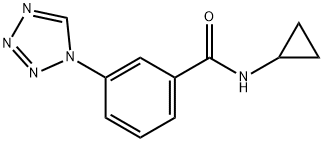 N-cyclopropyl-3-(tetrazol-1-yl)benzamide Struktur