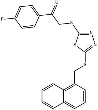 1-(4-fluorophenyl)-2-[[5-(naphthalen-1-ylmethylsulfanyl)-1,3,4-thiadiazol-2-yl]sulfanyl]ethanone Structure