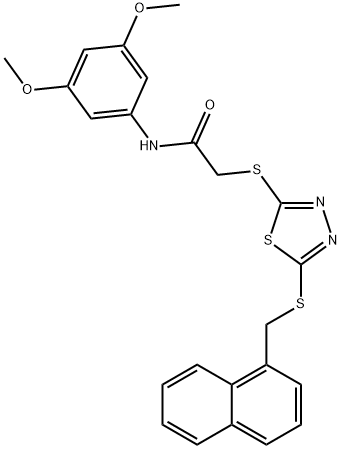 N-(3,5-dimethoxyphenyl)-2-[[5-(naphthalen-1-ylmethylsulfanyl)-1,3,4-thiadiazol-2-yl]sulfanyl]acetamide Struktur