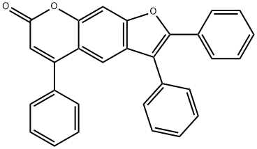 2,3,5-triphenylfuro[3,2-g]chromen-7-one Struktur