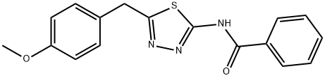 N-[5-[(4-methoxyphenyl)methyl]-1,3,4-thiadiazol-2-yl]benzamide Struktur