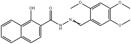 1-hydroxy-N-[(E)-(2,4,5-trimethoxyphenyl)methylideneamino]naphthalene-2-carboxamide Struktur