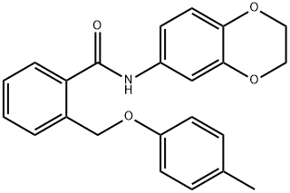 N-(2,3-dihydro-1,4-benzodioxin-6-yl)-2-[(4-methylphenoxy)methyl]benzamide Struktur