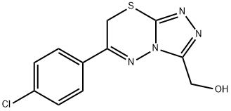 [6-(4-chlorophenyl)-7H-[1,2,4]triazolo[3,4-b][1,3,4]thiadiazin-3-yl]methanol Struktur