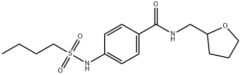 4-(butylsulfonylamino)-N-(oxolan-2-ylmethyl)benzamide Struktur