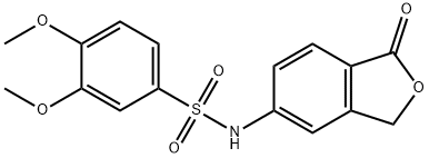 3,4-dimethoxy-N-(1-oxo-3H-2-benzofuran-5-yl)benzenesulfonamide Struktur