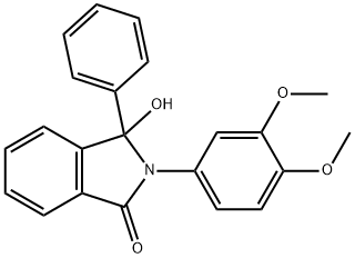 2-(3,4-dimethoxyphenyl)-3-hydroxy-3-phenylisoindol-1-one Struktur